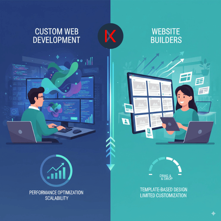 Custom Web Development vs Website Builders: 9 Critical Factors That Determine Which Path Drives Growth